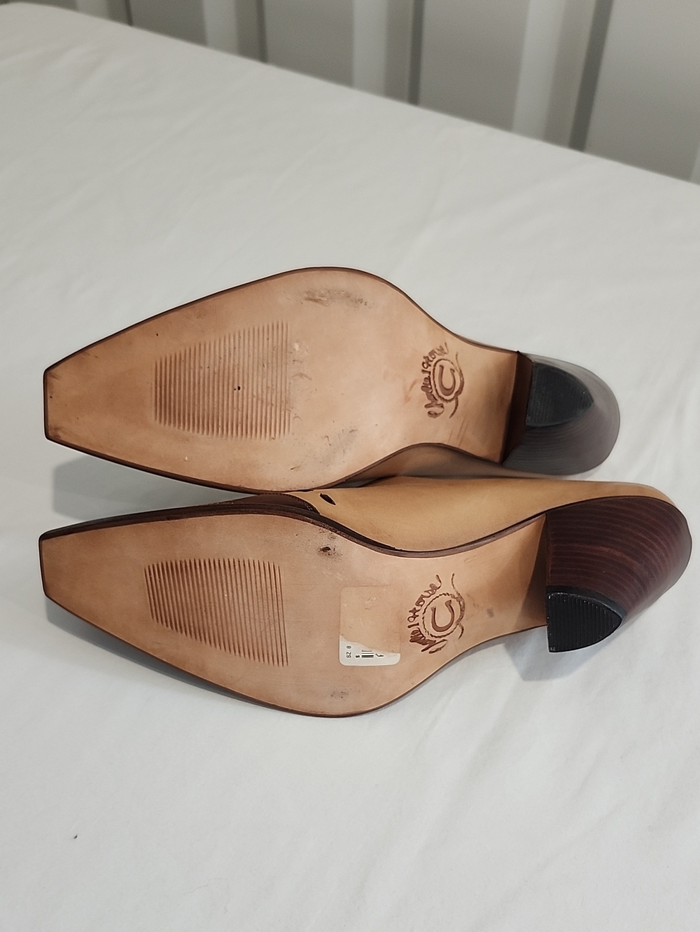 Charlie 1 Horse by Lucchese Mules Bootie Slides Size 8.5 Western Upscale Leather - Picture 5 of 8